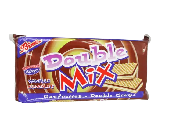 Gaufrettes Double Mix - vanille chocolat -Bimo -