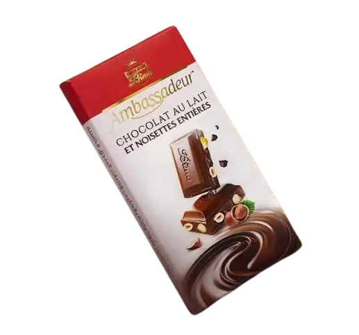 Chocolat au lait Ambassadeur - Bimo- Noisettes entières