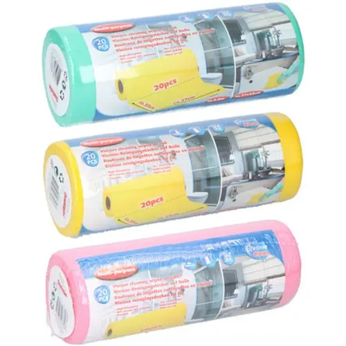 Chiffons de nettoyage en rouleau - 20 pcs prédécoupées