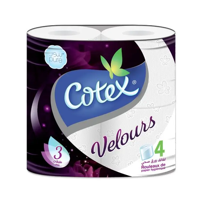 Papier hygiénique Cotex velour - 4 pour