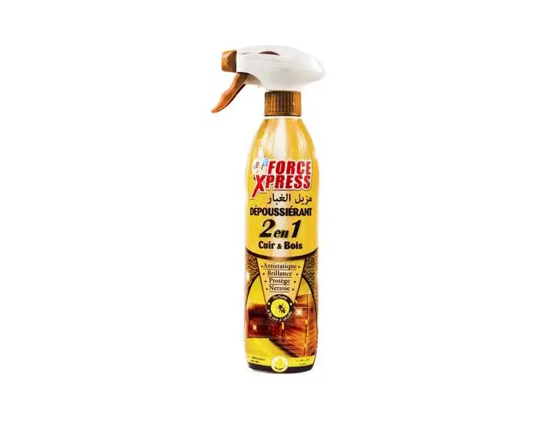 Dépoussiérant Force Xpress 2en1 - Bois et cuir - 430ml