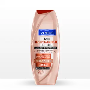 Shampooing Venus Reconstructeur -Hair Restore- à l'Acide hyaluronique - Céramide - Cheveux abîmés et cassants 250ml