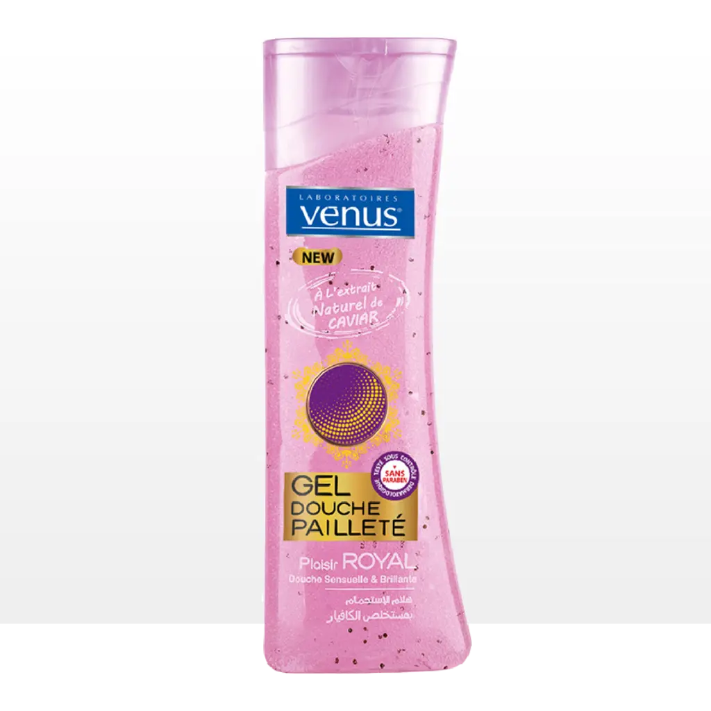 Gel douche Venus Pailleté - Plaisir Royal - à l'extrait de caviar - 240ml
