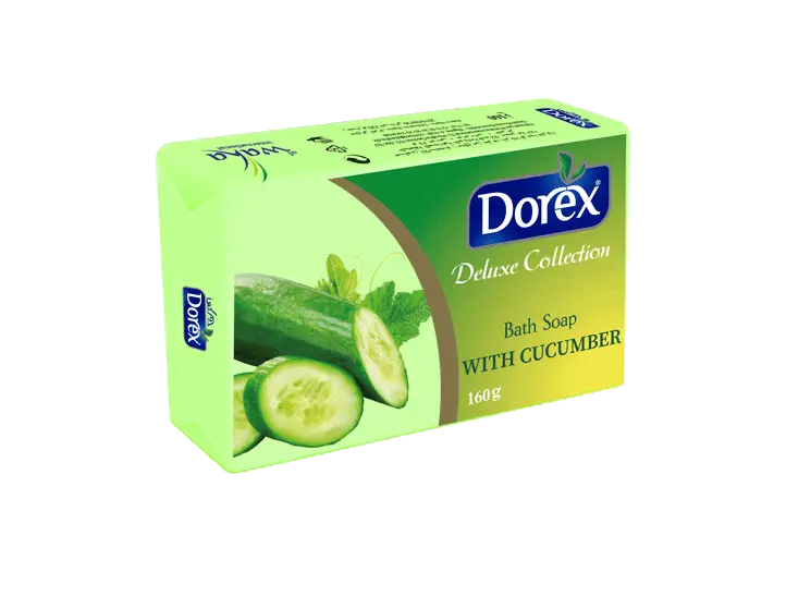 Savonnettes de bain Dorex - Deluxe collection - à l'Extrait de concombre - 160g